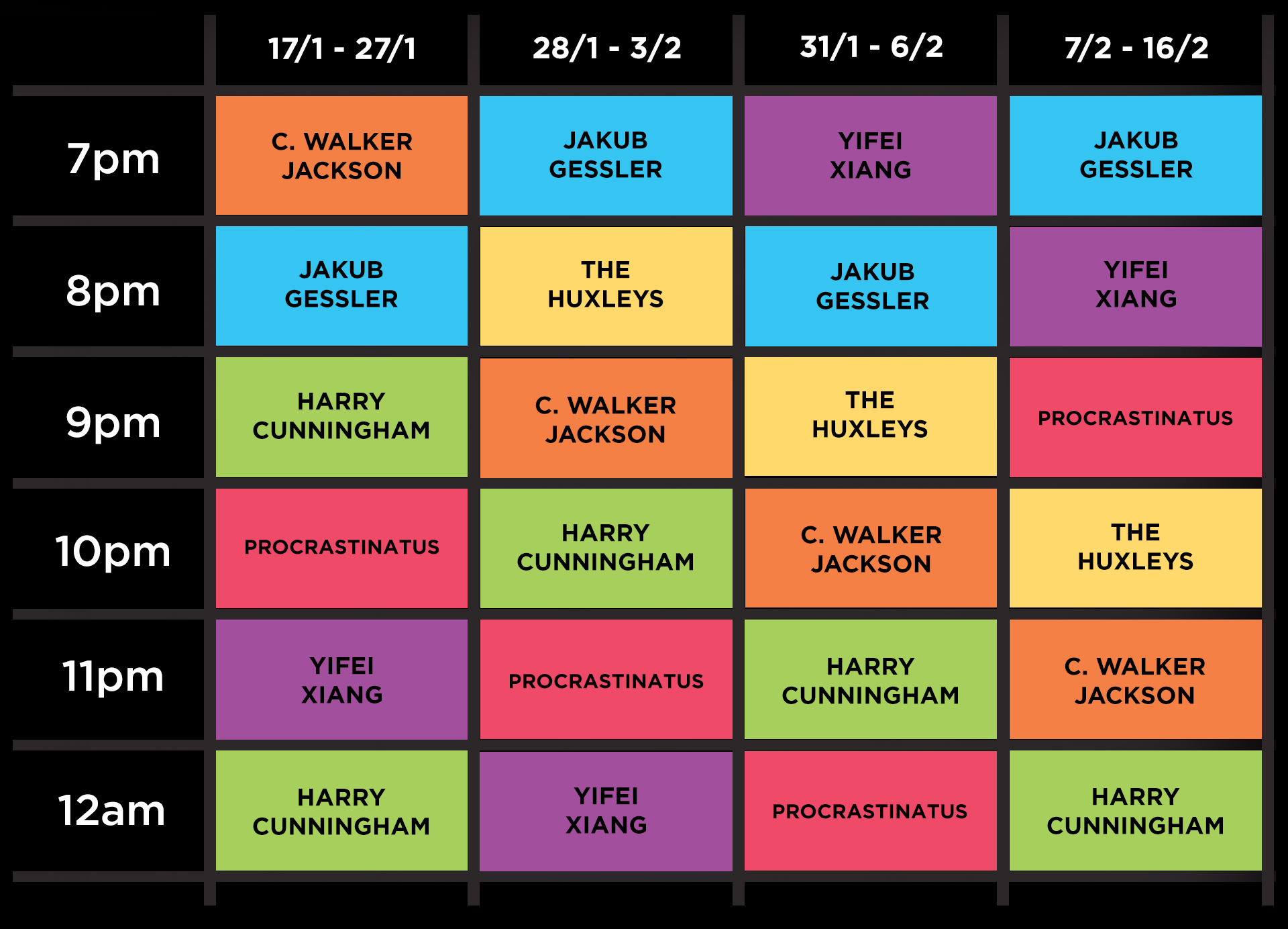 Lightbox 25 Schedule